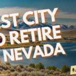 best city to retire in nevada. lake and mountain landscapte