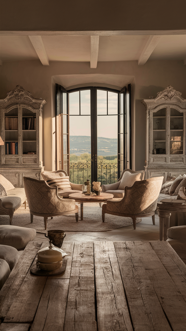 Cozy French Country Apartment Living Room Decor Ideas