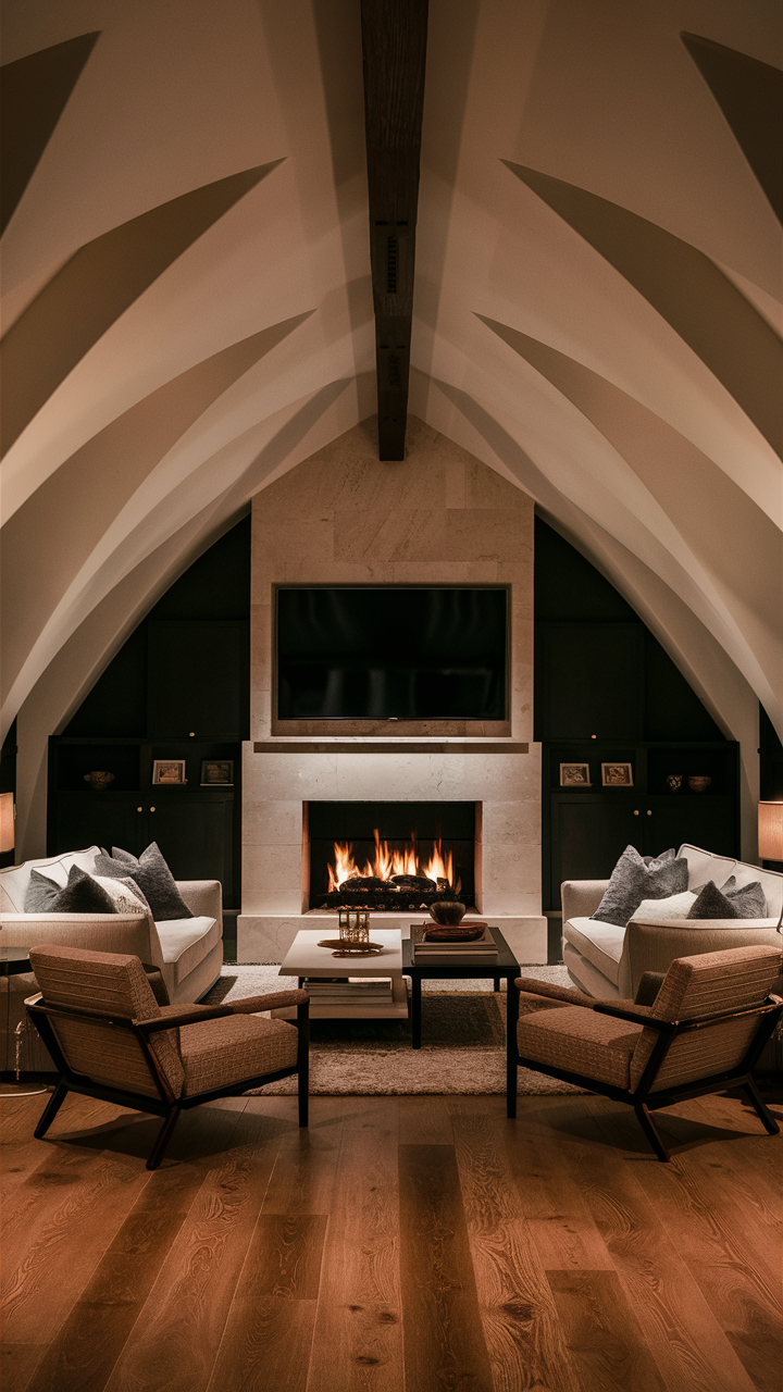 Cozy & Inspirational Living Room Designs with Fireplace
