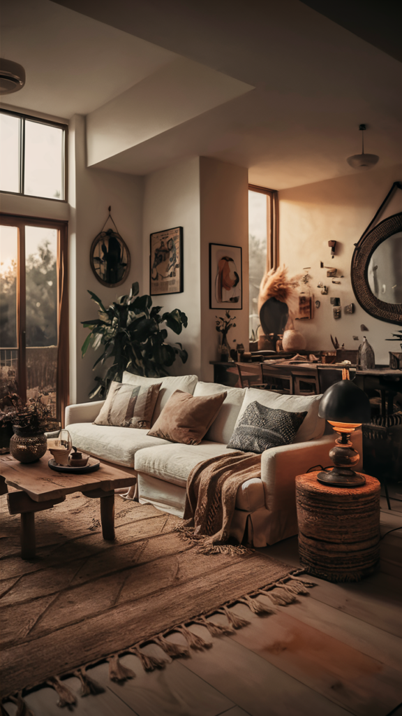 Stylish Bohemian Cozy Minimalist Living Room Inspirations