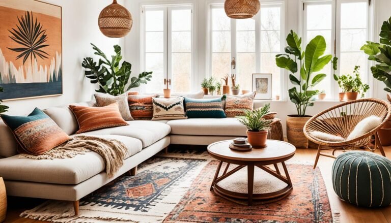 bohemian cozy minimalist living room inspiration