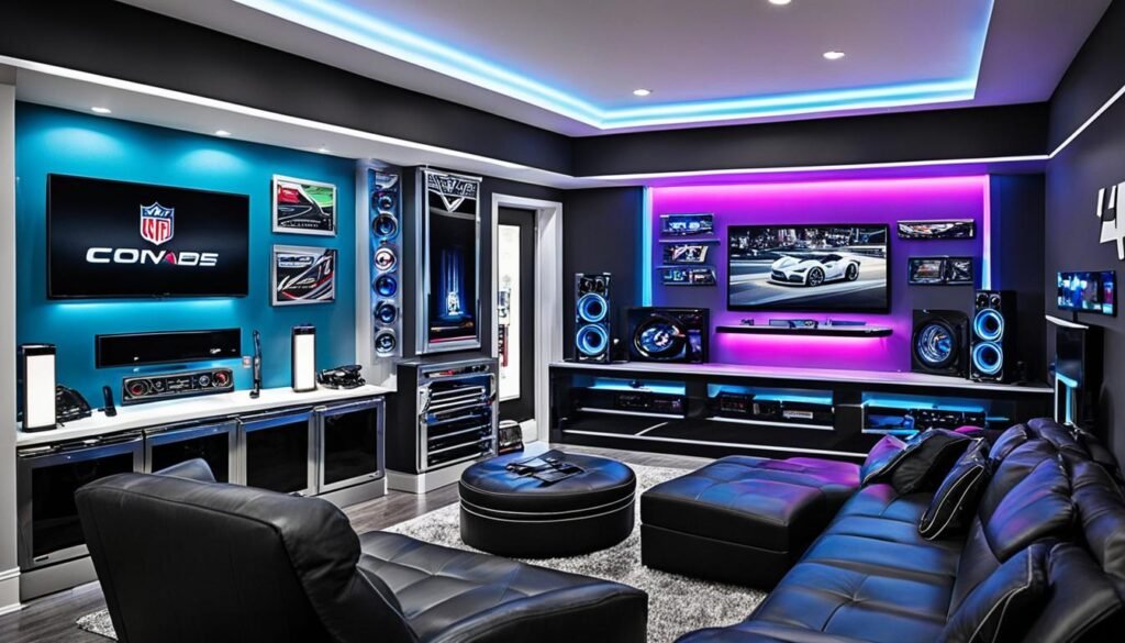 high tech man cave converted garage