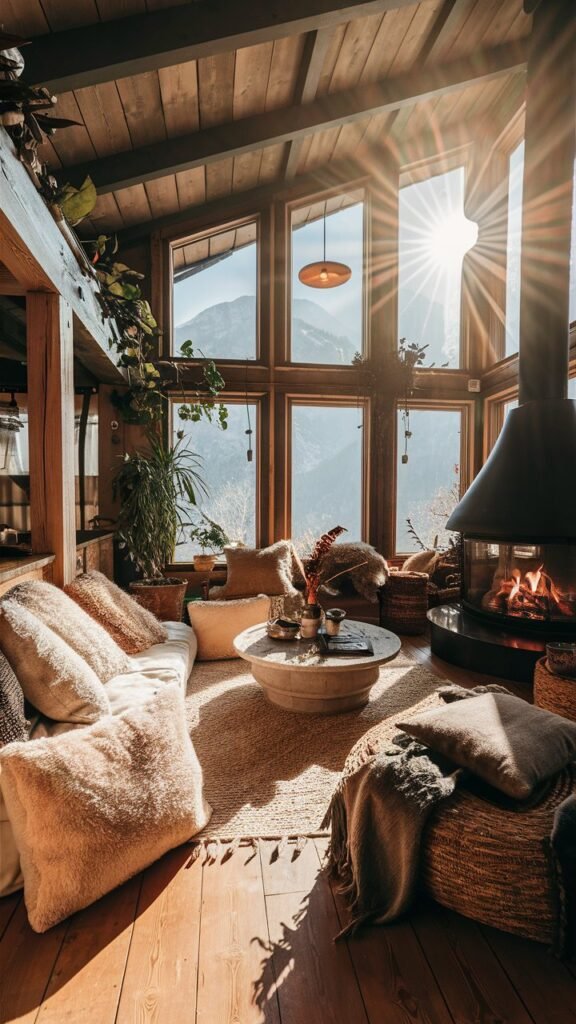 neutral furniture choices for your mountain cabin decor