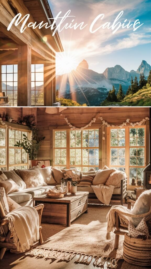 the use of natural light is important when planning your mountain cabin decor